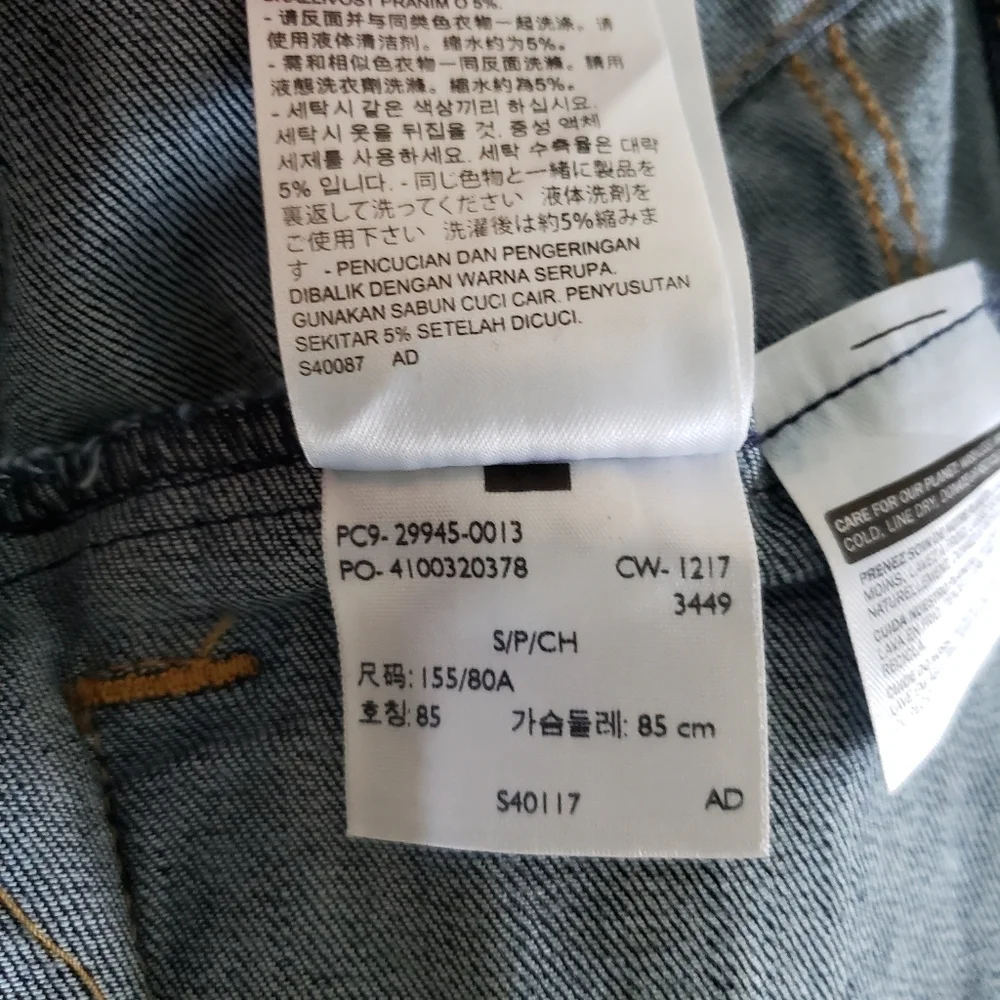 Levis Orginal Trucker Jean Denim Jacket Dark Wash NWT Size Small - Picture 7 of 10
